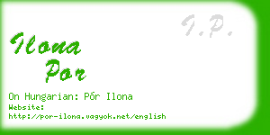 ilona por business card